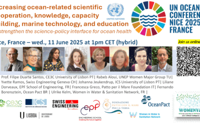 United Nations Oceans Conference: advancing ocean sustainability through gender-inclusive technology, marine science, and water management.